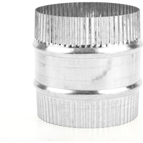 Connecteur de Conduit Rond en Acier Galvanisé de 10 cm, Raccord de Tuyau de Ventilation en Acier Galvanisé Tube d'Extension pour Tuyau Sécheuse pour Raccordement Droit (1/5)