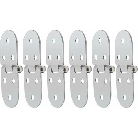 Charnière de table pliante Charnière rabattable Accessoire pour abri de jardin 6 morceaux (argent) (1/5)