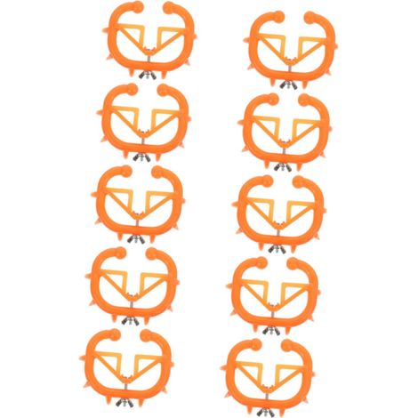 10 Pièces Pince Nasale pour Veaux en Plastique Orange Outil de Sevrage Facile à Utiliser pour Bovins Accessoires Pratiques pour Élevage Agricole (1/5)