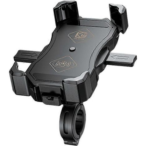 Support de téléphone sans fil Kewig pour moto, charge rapide, compatible Samsung, iPhone et Huawei. (1/4)