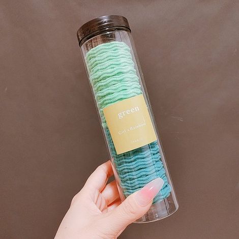Gomas para el cabello que no dañan el cabello, Bandas elásticas resistentes y que no se enredan, Gomas de poliéster suaves coleta, 20 unidades (1/2)