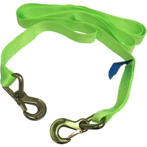 Recovery Tow Strap Hi Vis with Hooks 5 Ton 4M (Car Van Truck Towing Pull Rope)