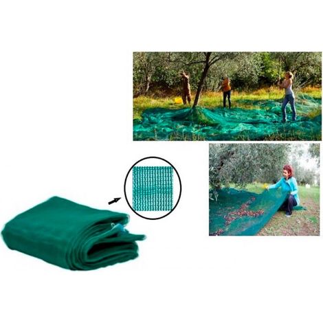 Trade Shop - Copy Of Rete Per Raccolta Olive Frutta Piantagioni Resistente Durevole 3x6mt 75g/m2 Verde 222269 - (1/5)