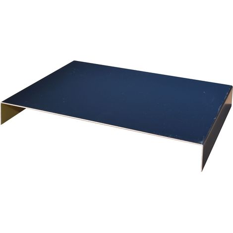 Éclisse alu couvertine plat gamme à coller 27cm noir 9005 lisse (1/4)
