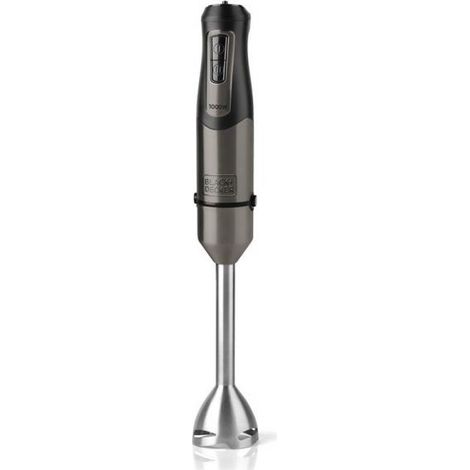 Black+decker BXHB1200E Frullatore a immersione 1200W 20 velocita' Turbo 4 lame acciaio inox bicchiere 1L colore Nero (1/10)