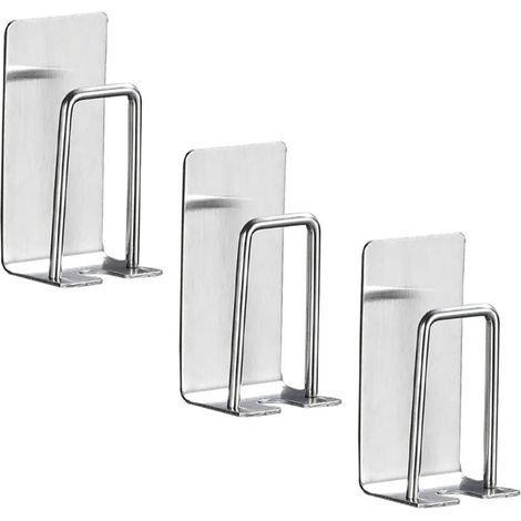 Porta spazzolino elettrico in acciaio inox, da parete, tripla installazione, salvaspazio, per bagno (1/4)