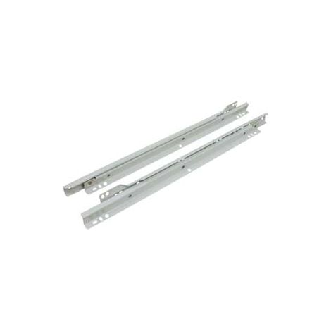 Guides de tiroirs coulissants en acier peint en blanc - cm.35