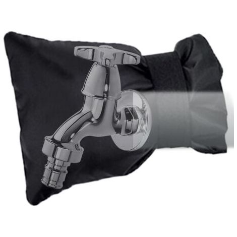Housses de robinet pour l'hiver, housses de robinet isolées pour l'hiver,Couvercle de protection de robinet résistant aux intempéries, couvercle de robinet thermique Protecteur de robinet,noir (1/5)