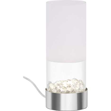 Briloner Leuchten Lampada da tavolo a LED, lampada da tavolo, LED modulo, 5 Watt, 400 Lumen, con interruttore, teilmattiertes vetro plastica, cromato, 7289 (1/3)