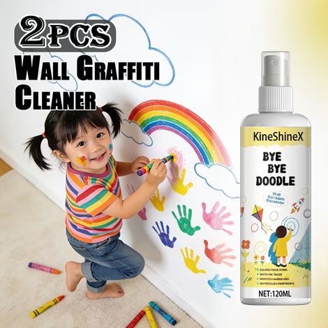 Graffiti-Reiniger für Wände, Fleckenentferner für Latexfarbe an Wänden, Tinten- und Tapetenreiniger, kein Nachspülen erforderlich. (1/5)
