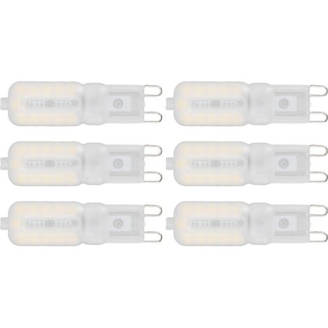 Ampoules G9 à intensité variable, protection des yeux, économie d'énergie, 5 W, 22 LED, pour plafonnier ou lampe de bureau (lot de 6), lumière naturelle, 220 V (1/5)