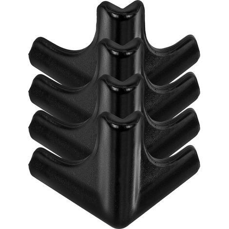 Protections d'angle en Silicone Protège Coins et Bords Noir Lot de 4 pour Meubles et Tables, Sécurité Garçon et Filles, Adaptées pour Maison et École (1/5)