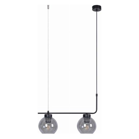 Suspension 2 globes verre fumé 2xE27 Kaja Torvi Noire