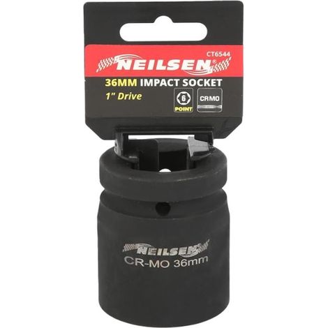 Neilsen 1" Drive Standard Shallow Square Metric Single Impact Socket 36mm (1/2)