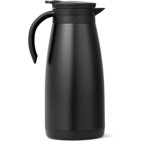 Bouteille isotherme 1,5 litre - Pour café et thé - Noire - Bouteille thermos (1/5)