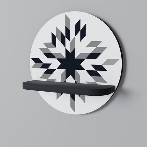 MOONLIT MOSAIC Rundes Regal Schwarz (1/5)