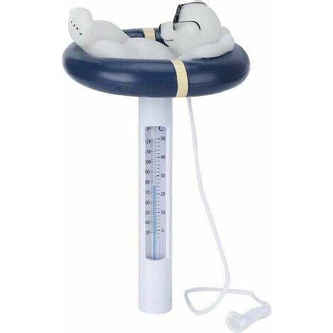 Thermomètre flottant pour piscine, en forme d'ours polaire, pour mesurer la température de l'eau des piscines, spas, jacuzzis et aquariums-AquaForge (1/4)