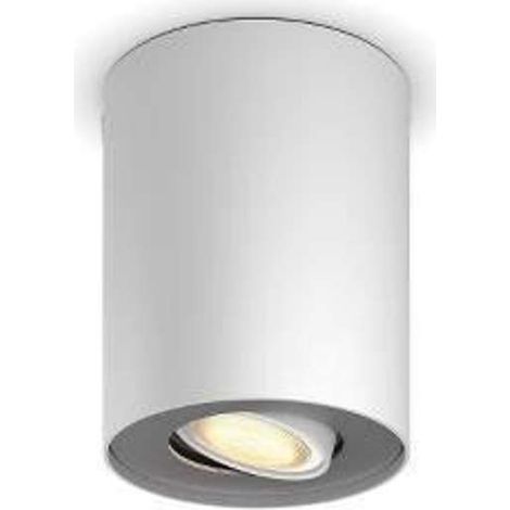 Philips Hue Pillar Foco de superficie con 1 punto de luz (Blanco) Luz blanca cálida a fría - Incluye 1 Regulador de intensidad - White Ambiance (1/4)