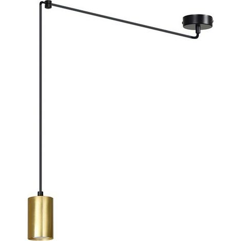 Lampada a Sospensione Traker, Acciaio verniciato a polvere, Nero, Oro, 300x300x8 cm (1/5)