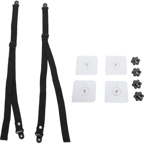 2 Pièces Sangles de Sécurité TV Ajustables Anti-Basculement Adhésives pour Écrans Plats Fixation Mur Meuble Bureau Sécurité Enfant (1/5)