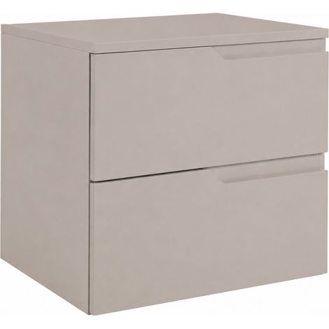 Meuble sous-vasque suspendu 60 cm, avec plan de travail, fermeture douce, Cachemire, 60 x 46 x 58,6 cm (1/5)