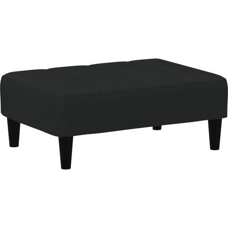 Repose-pied,Tabouret de pied,Pouf noir 77x55x31 cm velours CFW28233 (1/5)