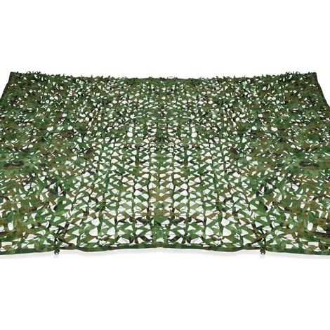 Rectangular Shade Sail Camouflage Design Shade 3x4 M Green Plaid (1/5)