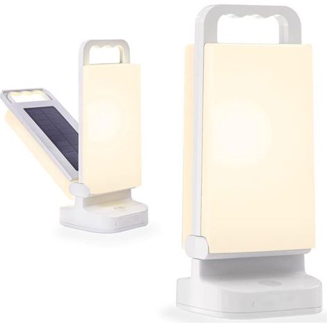Solar-Campinglampe – Wiederaufladbare Laterne mit einstellbarer Helligkeit, 4400 mAh Akku, 80 Stunden Akkulaufzeit, wasserdichte LED-Lampe (IPX4) für Camping, Angeln und Wandern.