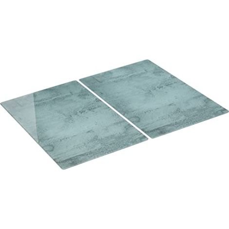 Kesper 36540 13 - Tagliere in vetro per calcestruzzo, 52 x 30 x 0,8 cm, Grigio, Confezione da 2 (1/4)
