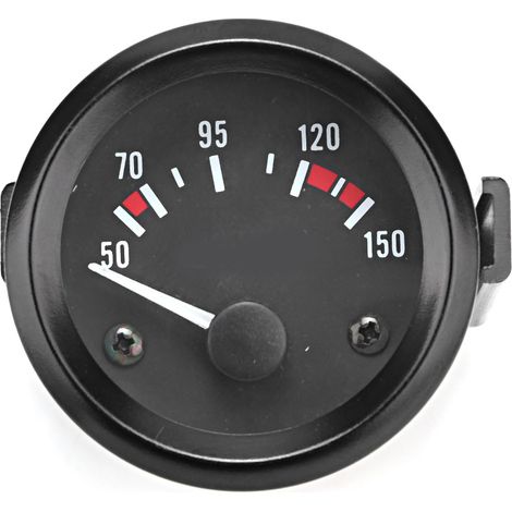 12V Universal-Öltemperaturanzeige aus Aluminium (52 mm/2 Zoll) mit Sensor (50–150 °C) (1/5)