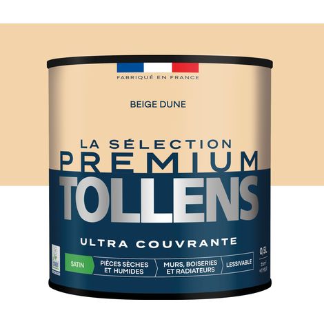 Tollens - Peinture intérieure couleurs - La Sélection Premium Satin - Ultra Couvrante - Beige Dune 0,5 L - 6m²