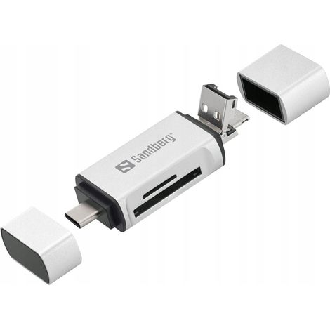 Lettore di schede Sandberg USB-C+USB+MicroUSB 136-28 (1/2)