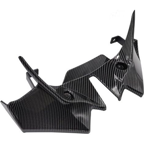 1 set of colors: Carbon fiber Material: Plastic Motorcycle lower lip wing fairing Air deflector (1/4)