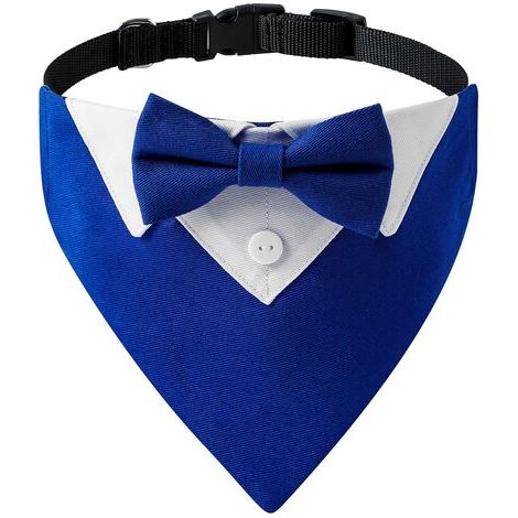 Filiyano-Collier pour chien avec nœud papillon et bandana pour mariage (M) (1/5)