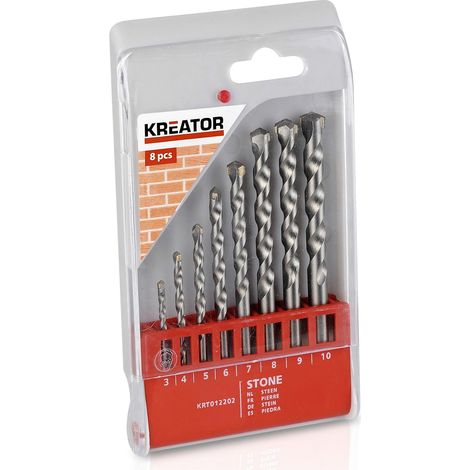 Set di 8 punte per cemento KreatorCofanetto con 8 punte per calcestruzzo (1/2)
