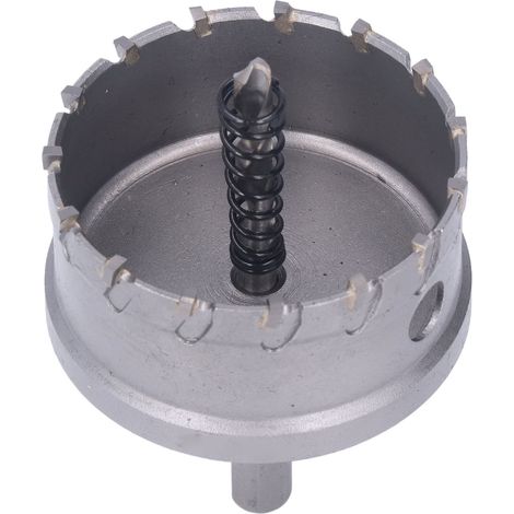 65-mm-Hartmetall-Lochsäge, Lochschneider-Set aus C45-Stahl mit Zentrierbohrer, für Metall, Aluminium, Holz, Präzisionsbohrungen (1/5)