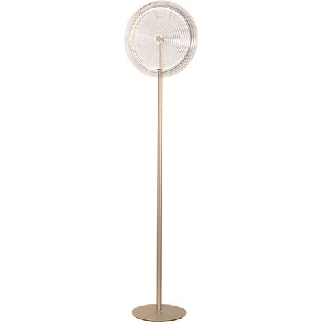 Piantana a LED JOKEY in metallo e vetro decorato Trasparente H170 cm (1/3)