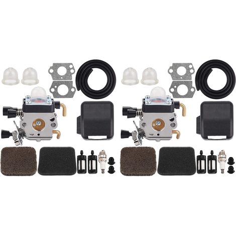 2 carburadores FS85 + una tapa de filtro de aire para kits de puesta a punto de desbrozadoras FS75, FS80, FS85, KM80, KM85 y FC75