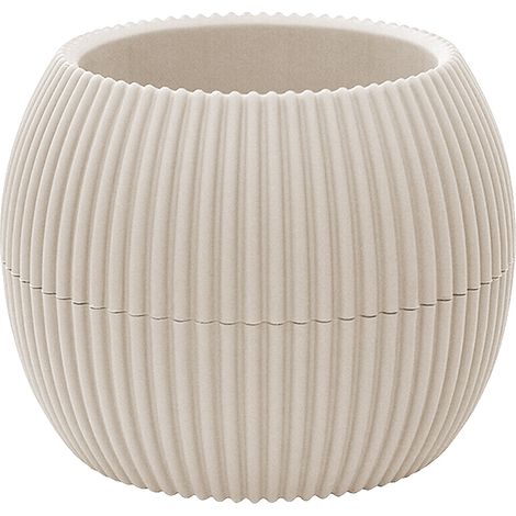 Vasetti Piante Grasse Con Sottobicchiere Integrato Design Moderno Crea La Tua Composizione Varie Misure Colori Vasi Pianta Sottovaso Piantine Vaso Fiori Beige - Rotondo 0,70 Litri