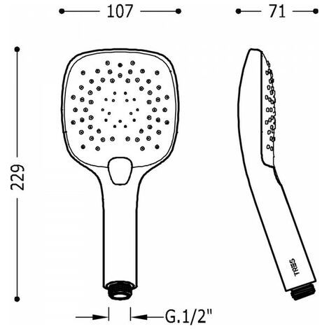 Douche massage 3 types de jet - TRES 29974906 (1/3)