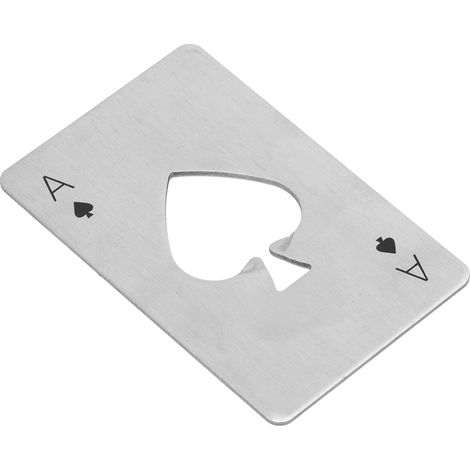 Multifunktionaler Flaschenöffner aus Edelstahl, tragbar, für Casino und Zuhause, silberfarben (1/5)