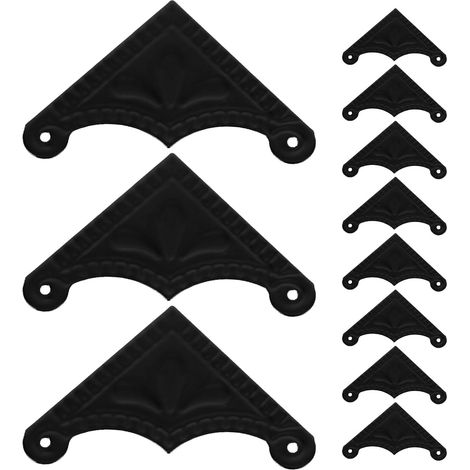 20 protège-coins décoratifs - métal - noir - style vintage (1/5)
