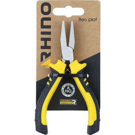 Mini pince à bec plat 125 mm universelle - Acier haute qualité - Long. 125 mm - Manche ergonomique - Adapté à tous types de travaux de bricolage - Plusieur tailles disponibles (1/5)