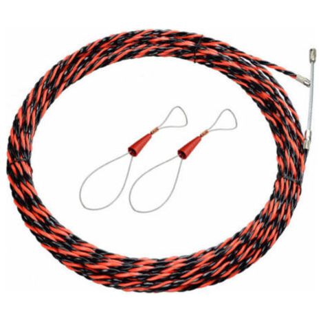 Aiguille Electricien 50M Tire Fil Electrique 5mm Diamètre Aiguille Tire Fil, rétractable d'installation pour tire Cable et rallonge en acier spiralé flexible tire fils electrique Tire fils d'électrici