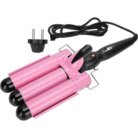 Fer à friser 3 barils 32mm, réglable 110V-240V prise UE, ondulateur cheveux crêpeur professionnel pour coiffage boucles (1/5)