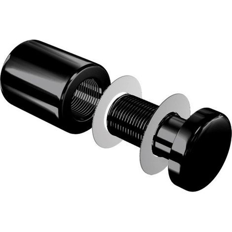 Fixation noire enseigne murale vissée - Entretoise murale noire vissée FIX-VN2 Ø 18 mm / L 22 mm (1/2)
