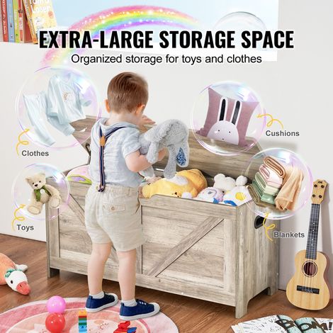Coffre à Jouets en Bois 99x39 - 5x48 cm Boîte de Rangement pour (1/5)
