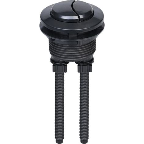 Bouton de chasse d'eau Ø 38 mm — Actionneur de chasse — Pièce de réparation et de remplacement pour réservoir de WC (Couleur : Noir) (1/5)