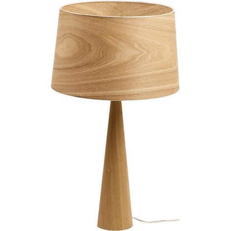 Lampe design, Lampe à poser Totem LT en bois naturel Bois en Wood, Aluminor (1/5)
