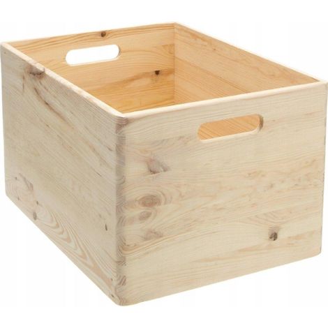 Zeller Organizzatore cassa di immagazzinaggio in legno naturale 30 litri